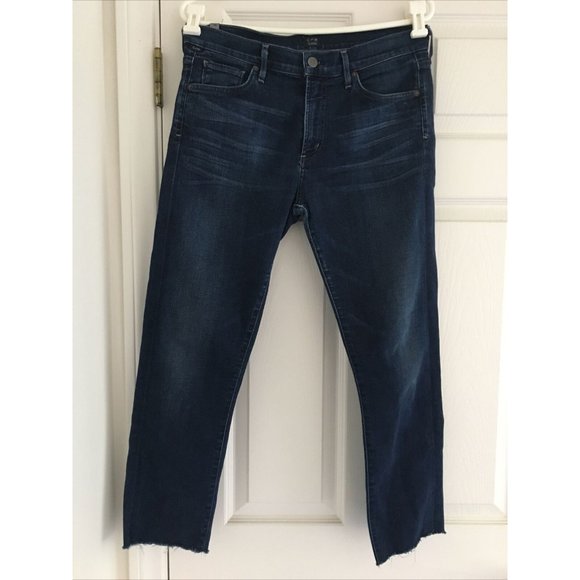 Women's Citizens of Humanity Agnes Mid Rise Slim Straight Jeans Blue 29x25 - Picture 2 of 12